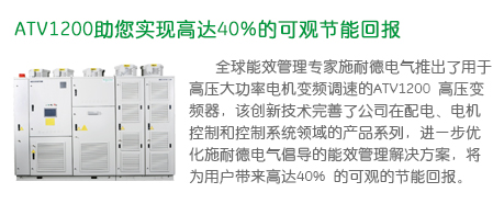 ATV1200助您实现高达40%的可观节能回报